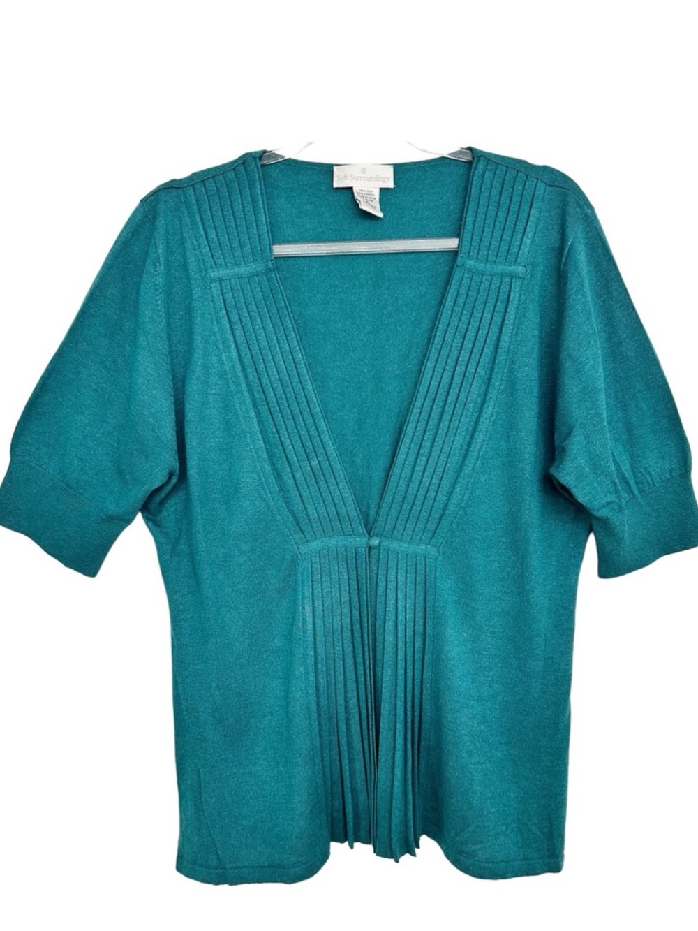 Silk Knit Pleated Rib Sweater Cardigan Jacket Shrug